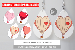 Earring Heart Hot Air Balloon Product Image 1