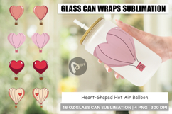 Glass Can Heart Hot Air Balloon Product Image 1