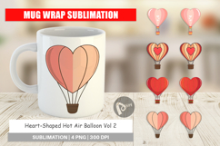 Mug Wrap Heart Hot Air Balloon Product Image 1