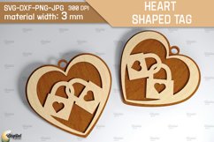 Heart Shaped Tags SVG Bundle. Valentine Hearts Laser Cut Product Image 8