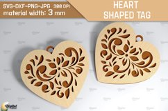 Heart Shaped Tags SVG Bundle. Valentine Hearts Laser Cut Product Image 11