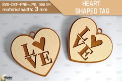 Heart Shaped Tags SVG Bundle. Valentine Hearts Laser Cut Product Image 3