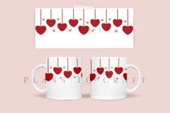 heart shower valentine coffee glass wrap svg glass mug svg presized for 11oz and 15oz glass ready to cut and sublimation files
