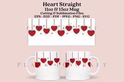 heart shower valentine coffee glass wrap svg glass mug svg presized for 11oz and 15oz glass ready to cut and sublimation files