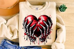 Heart Skeleton Valentine PNG, Valentine&#039;s Day Funny Skeleton Product Image 3