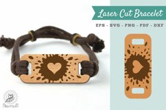 Heart Splash Laser Cut Bracelet SVG Product Image 1