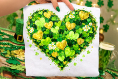 Heart St Patrick's Day PNG, Lucky Day PNG, Irish PNG, Clover Product Image 1