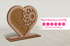 Heart Stand Laser Cut SVG Product Image 1