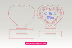 Heart Stand Laser Cut SVG Product Image 2