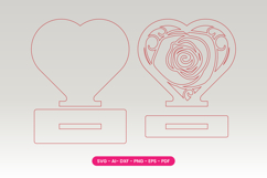 Heart Stand Laser Cut SVG Product Image 2