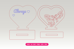 Heart Stand Laser Cut SVG Product Image 2