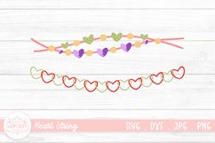 Heart String Clipart | Valentine&#039;s Day Decoration Clipart Product Image 1