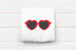 Heart Sunglasses Applique Embroidery