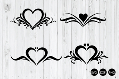 Wedding Dividers SVG, Heart Wreath SVG, Doodle Heart SVG Product Image 1