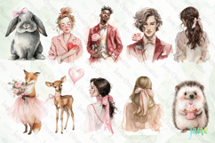 Heart to Heart Watercolor Clipart Bundle Product Image 5