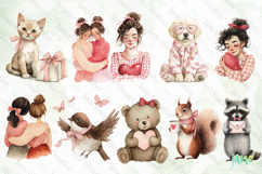 Heart to Heart Watercolor Clipart Bundle Product Image 6