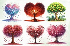 Heart Tree Sublimation Clipart Product Image 3