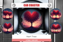 Car Coaster Heart Trees Product Image 1