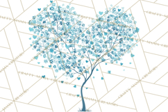 Magical Forest of Hearts Clipart, Valentine Heart Trees PNG Product Image 3