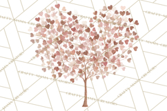 Magical Forest of Hearts Clipart, Valentine Heart Trees PNG Product Image 4