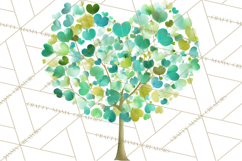 Magical Forest of Hearts Clipart, Valentine Heart Trees PNG Product Image 2