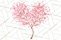 Magical Forest of Hearts Clipart, Valentine Heart Trees PNG Product Image 3