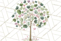 Magical Forest of Hearts Clipart, Valentine Heart Trees PNG Product Image 5