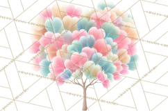 Magical Forest of Hearts Clipart, Valentine Heart Trees PNG Product Image 2