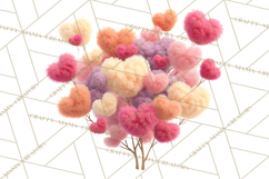 Magical Forest of Hearts Clipart, Valentine Heart Trees PNG Product Image 2