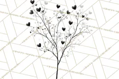 Magical Forest of Hearts Clipart, Valentine Heart Trees PNG Product Image 3