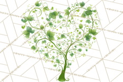 Magical Forest of Hearts Clipart, Valentine Heart Trees PNG Product Image 4