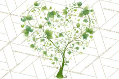 Magical Forest of Hearts Clipart, Valentine Heart Trees PNG Product Image 4
