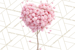 Magical Forest of Hearts Clipart, Valentine Heart Trees PNG Product Image 5