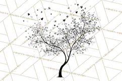 Magical Forest of Hearts Clipart, Valentine Heart Trees PNG Product Image 5