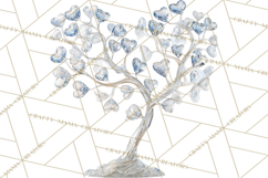 Magical Forest of Hearts Clipart, Valentine Heart Trees PNG Product Image 5