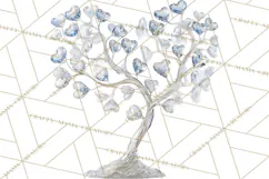 Magical Forest of Hearts Clipart, Valentine Heart Trees PNG Product Image 5