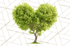 Magical Forest of Hearts Clipart, Valentine Heart Trees PNG Product Image 4