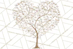 Magical Forest of Hearts Clipart, Valentine Heart Trees PNG Product Image 5