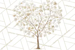 Magical Forest of Hearts Clipart, Valentine Heart Trees PNG Product Image 2