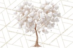 Magical Forest of Hearts Clipart, Valentine Heart Trees PNG Product Image 4