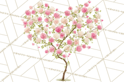 Magical Forest of Hearts Clipart, Valentine Heart Trees PNG Product Image 2