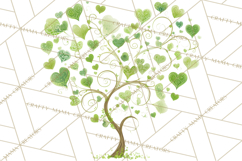 Magical Forest of Hearts Clipart, Valentine Heart Trees PNG Product Image 4
