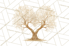 Magical Forest of Hearts Clipart, Valentine Heart Trees PNG Product Image 5