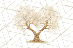 Magical Forest of Hearts Clipart, Valentine Heart Trees PNG Product Image 5