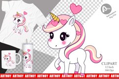 Heart Unicorn Clipart Product Image 1