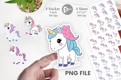 Heart Unicorn Sticker Product Image 1