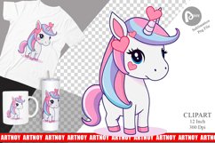 Heart Unicorn Clipart Product Image 1