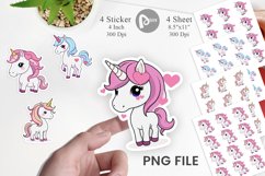 Heart Unicorn Sticker Product Image 1