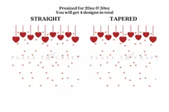 heart valentine skinny tumbler sublimation wrap with high resolution and transparant background are for 20oz and 30oz skinny tumbler