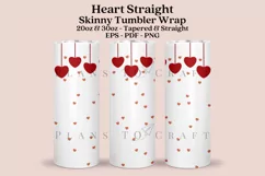 heart valentine skinny tumbler sublimation wrap with high resolution and transparant background are for 20oz and 30oz skinny tumbler